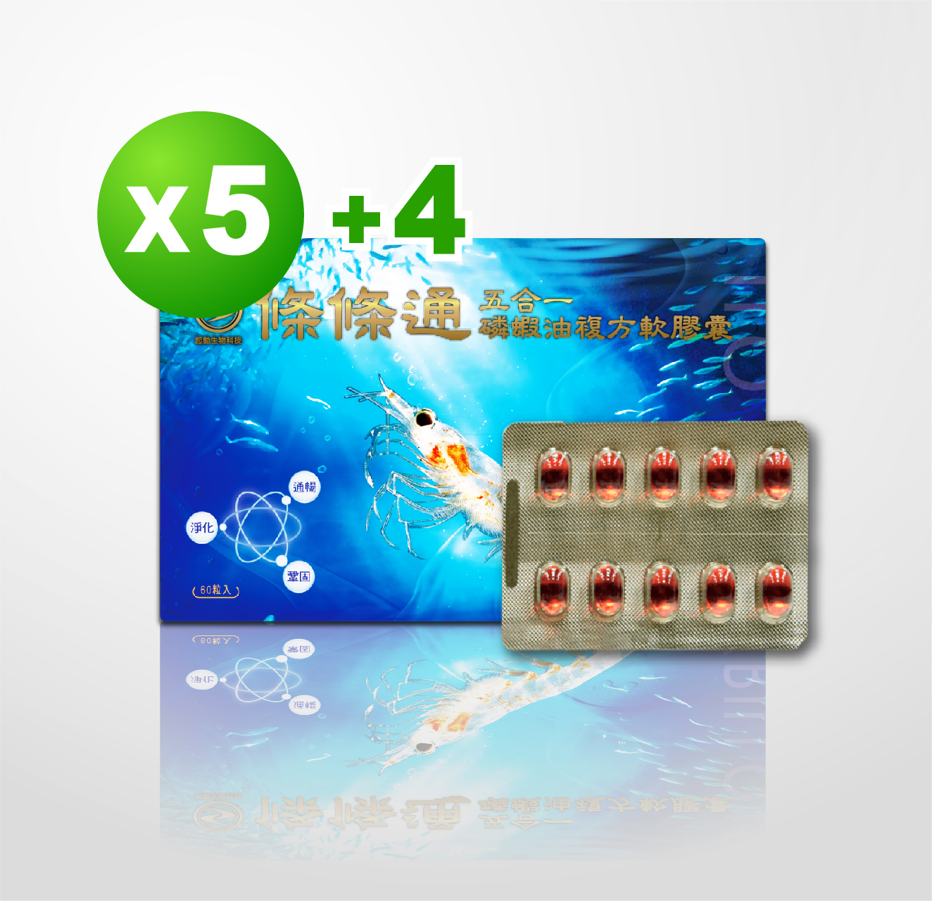 條條通5盒套組【贈4盒條條通】